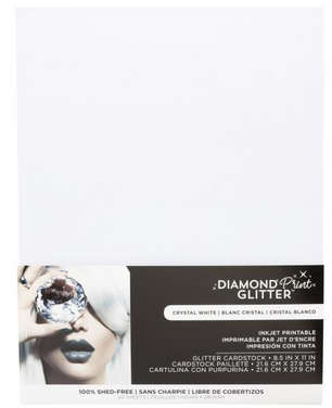 Harmony - Inkjet Printable Glitter Cardstock - Crystal White