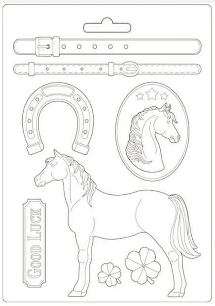 Stamperia Soft Mould Maxi - Romantic Horses