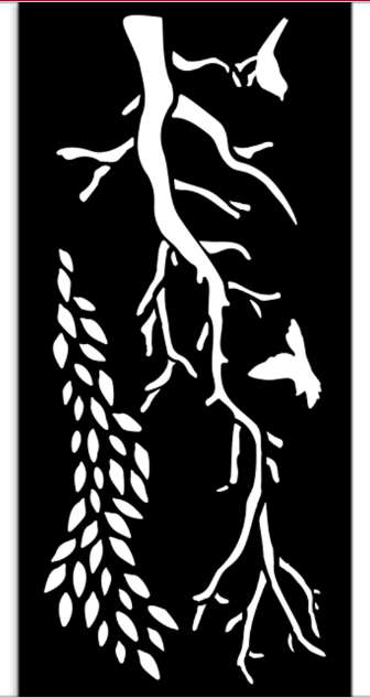 Stamperia Thick stencil 12X25 - Create Happiness Dewdrops branches