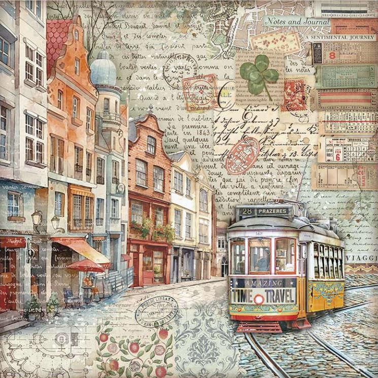 Stamperia pad 30x30 - Art of Travelling x22