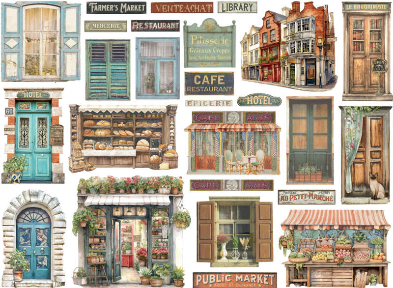 Stamperia - Die Cuts - Art of Travelling