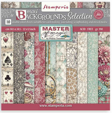 Stamperia pad 30x30 Maxi Background selection - Master of Magic