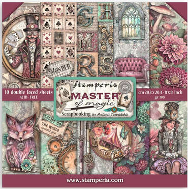 Stamperia pad 20x20 - Master of Magic x10