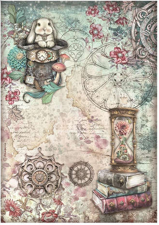 Stamperia Rice paper - Master of Magic Hourglass
