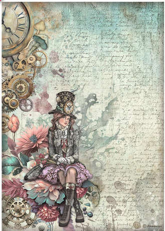 Stamperia Rice Paper - Master of Magic lady