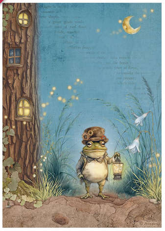 Stamperia Rice paper - Hidden Grove Mr Frog