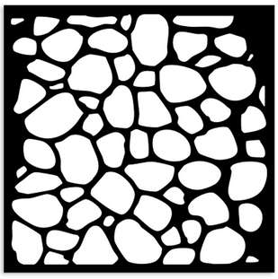 Stamperia Thick stencil 12X12 - Hidden Grove stone pattern