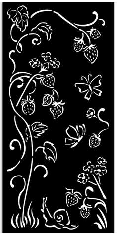 Stamperia Thick stencil 12X25 - Hidden Grove strawberries