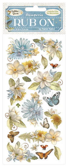 Stamperia Rub-on - Hidden Grove Flowers and Butterfly