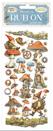 Stamperia Rub-on - Hidden Grove Mushroom House