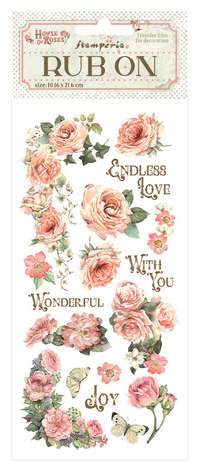 Stamperia Rub-on - House of Roses writings and roses