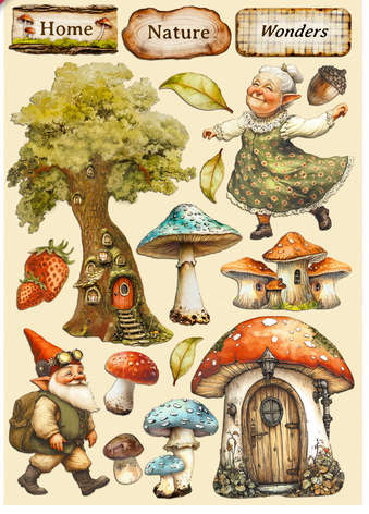 Stamperia Wooden Shapes A5 - Hidden Grove