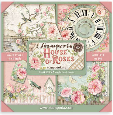 Stamperia pad 20x20 - House of Roses x22