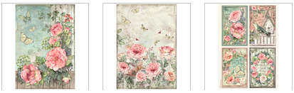 Stamperia Assorted Rice paper 6xA4 - House of Roses