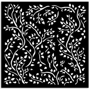 Stamperia Thick stencil 12X12 - House of Roses branch pattern
