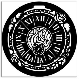 Stamperia Thick stencil 12X12 - House of Roses clock