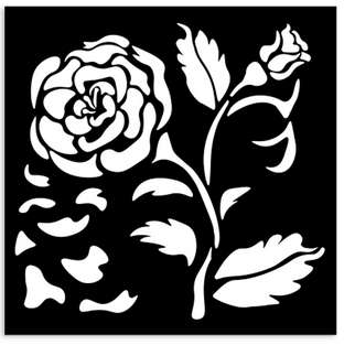 Stamperia Thick stencil 12X12 - House of Roses big rose