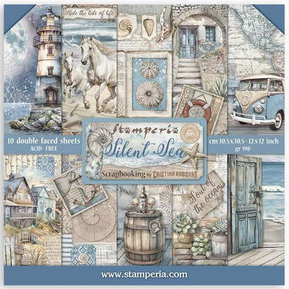 Stamperia pad 30x30 - Silent Sea x10