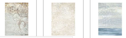 Stamperia Assorted Rice paper 8x A6 - Silent Sea backgrounds