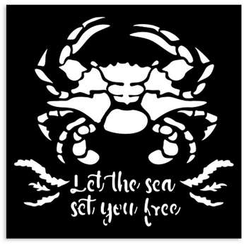 Stamperia Thick stencil 12X12 - Silent Sea crab