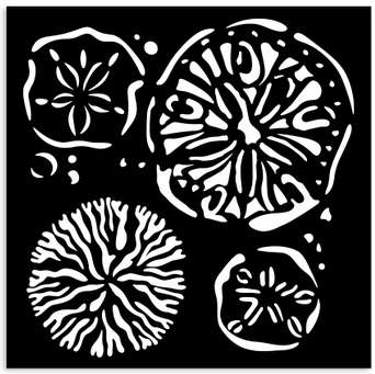 Stamperia Thick stencil 12X12 - Silent Sea sponges
