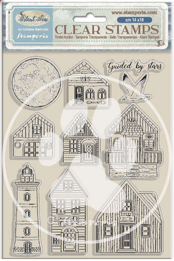 Stamperia Acrylic stamp 14x18 - Silent Sea landscape