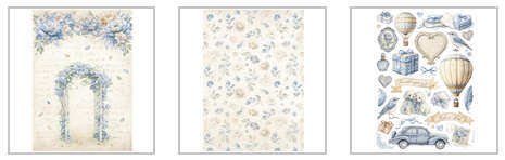 Stamperia Assorted Rice paper 8x A6 - Silent Sea backgrounds