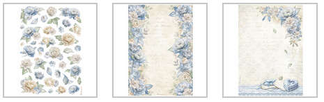 Stamperia Assorted Rice paper 8x A6 - Silent Sea backgrounds