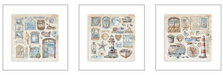 Stamperia Stickers 4 sheets - Silent Sea