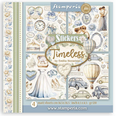 Stamperia Stickers 4 sheets - Timeless