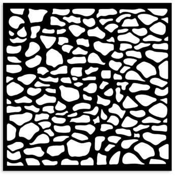 Stamperia Thick stencil 12X12 - Silent Sea stones pattern
