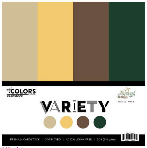 PP - Cardstock Variety Pack 8/Pkg Travel Junque