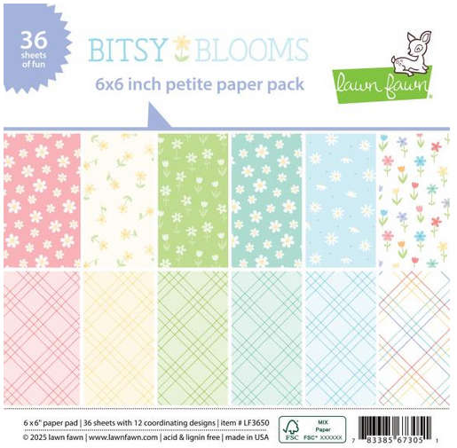Lawn Fawn - Bitsy Blooms 6x6