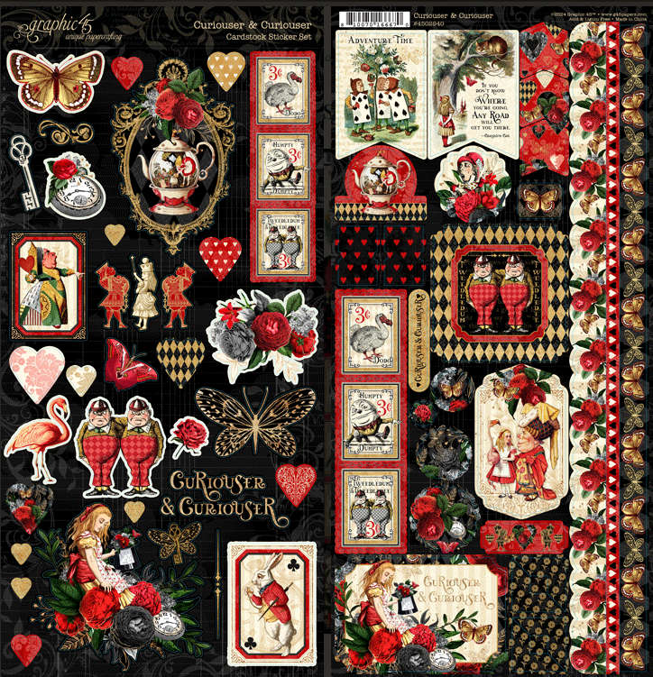 Graphic 45 - Curiouser & Curiouser Sticker Set