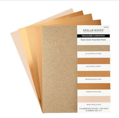 Spellbinders - Treasured Cardstock - Rose Gold Assortment