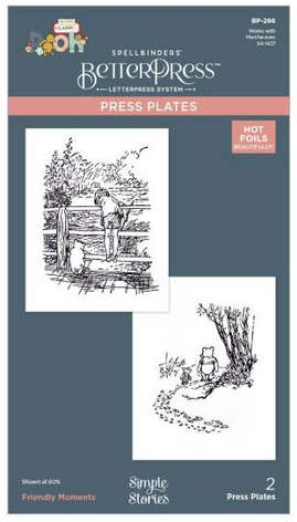 Spellbinder BetterPress Plate & Die Say Cheese Classic Pooh -  Friendly Moments