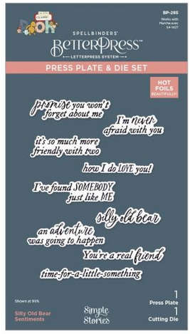 Spellbinders -  Silly Old Bear Sentiments