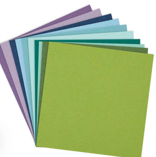 Spellbinders ColorWheel Cardstock 12" x 12" - Cool Assortment