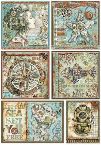 Stamperia Rice Paper - Sea World Frames