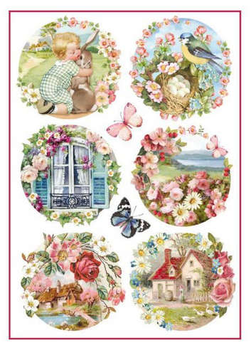 Stamperia Rice Paper - Floral Landscapes
