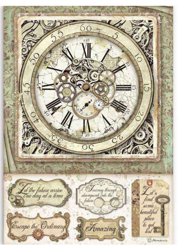 Stamperia Rice Paper - Lady Vagabond Clock