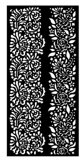 Stamperia Thick stencil 12X25 - Garden of Promises Borders
