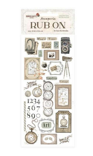 Stamperia - Brocante Antiques Clocks Rub-On