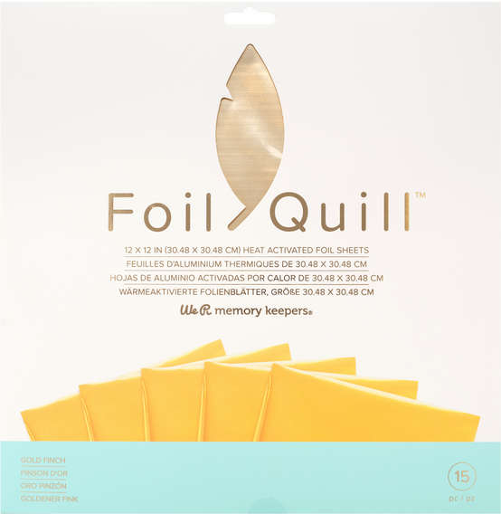 WRMK - Foil Quill 12&quot;X12&quot; Sheets - Gold Finch