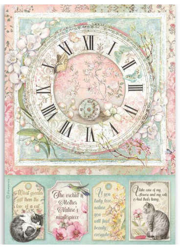 Stamperia Rice Paper - Clock