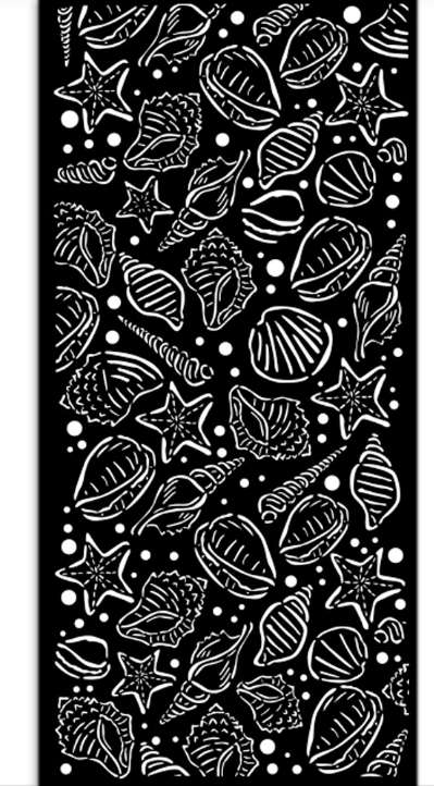 Stamperia Thick stencil 12X25 - Sea Land Shells