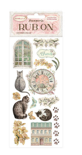 Stamperia - Orchids and Cats Rub-On