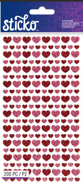 EK Success - Glitter Hearts stickers