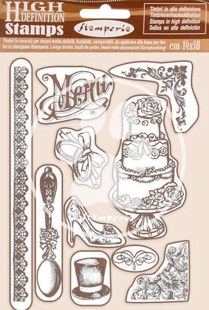 Stamperia Rubber stamp 14x18 - Wedding