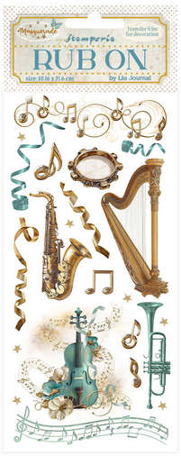 Stamperia - Rub-On - Masquerade instruments